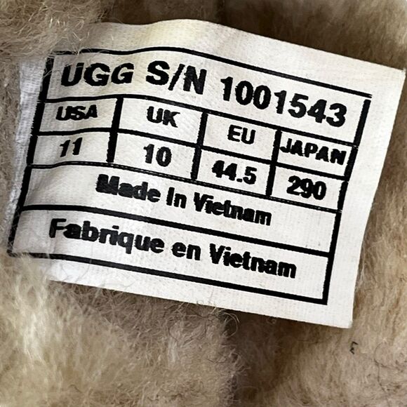 UGG Ascot Slippers Mens 11 Brown Suede Sheep Wool Lined Slip On Mocassin Casual - Picture 8 of 11